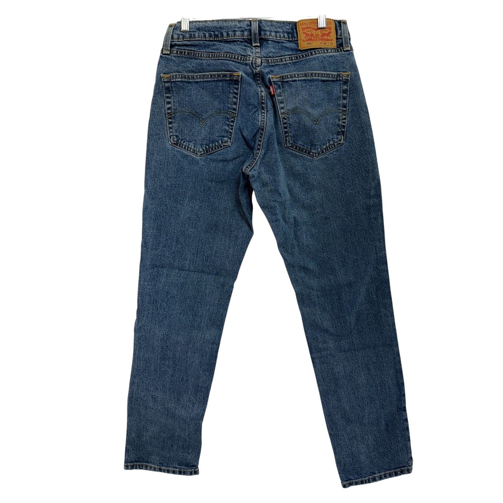 Levis 541 Athletic Taper Mens Jeans 30x32 Medium Wash Blue Denim Jeans (GG28) - Picture 5 of 9